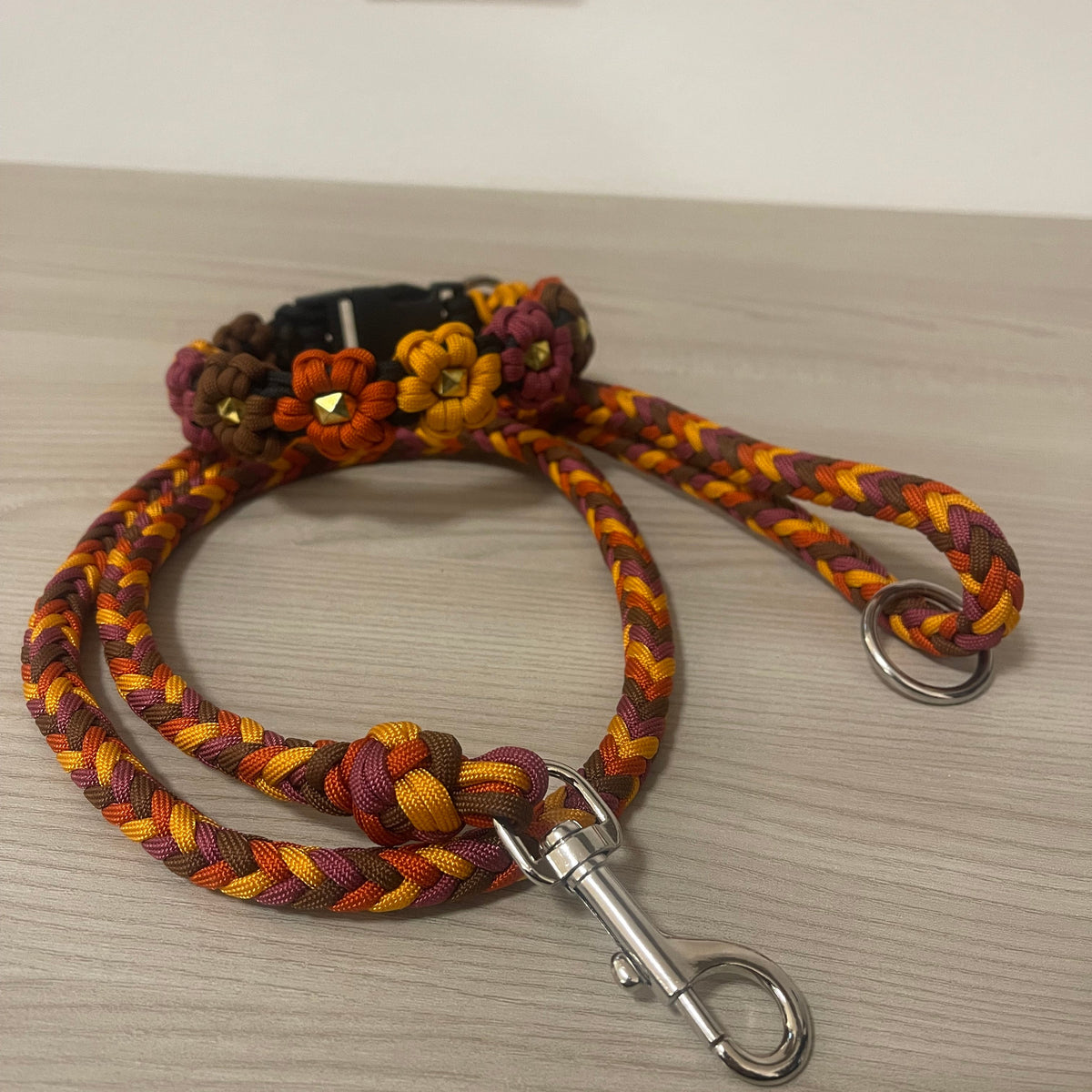 Set guinzaglio e collare Flower
